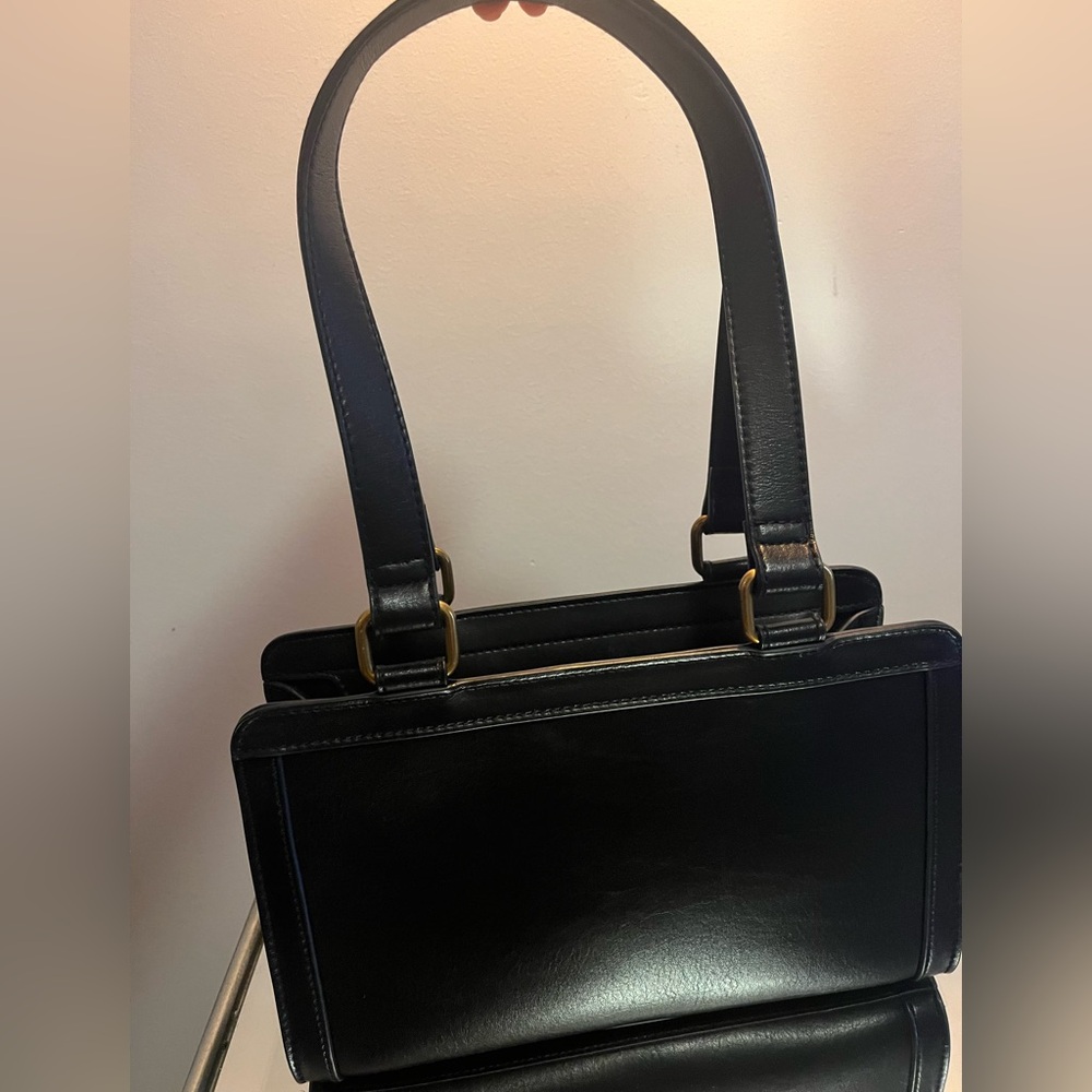 Brandy Melville Black faux Leather shoulder Bag